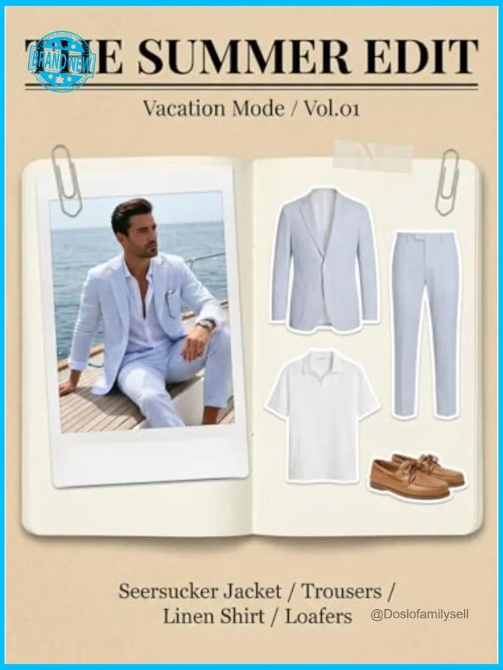 Seersucker Summer Suit Slim Fit Formal Wedding Grooms Elegant Lightweight